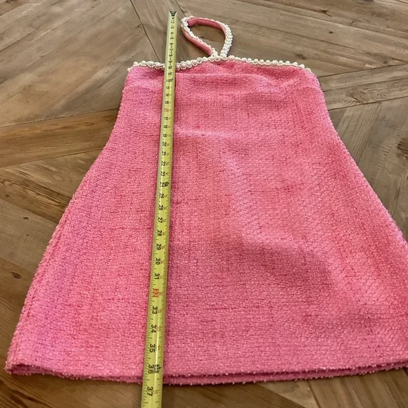 Hyacinth House by Tuckernuck Pink Pearl Halter Mini Dress - Picture 7 of 7